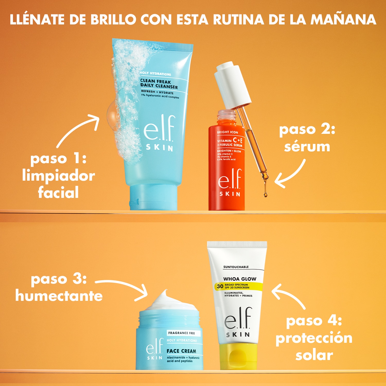 E.L.F. SKIN BRIGHT ICON VITAMIN C + E + FERULIC SERUM (SÉRUM FACIAL ILUMINADOR)